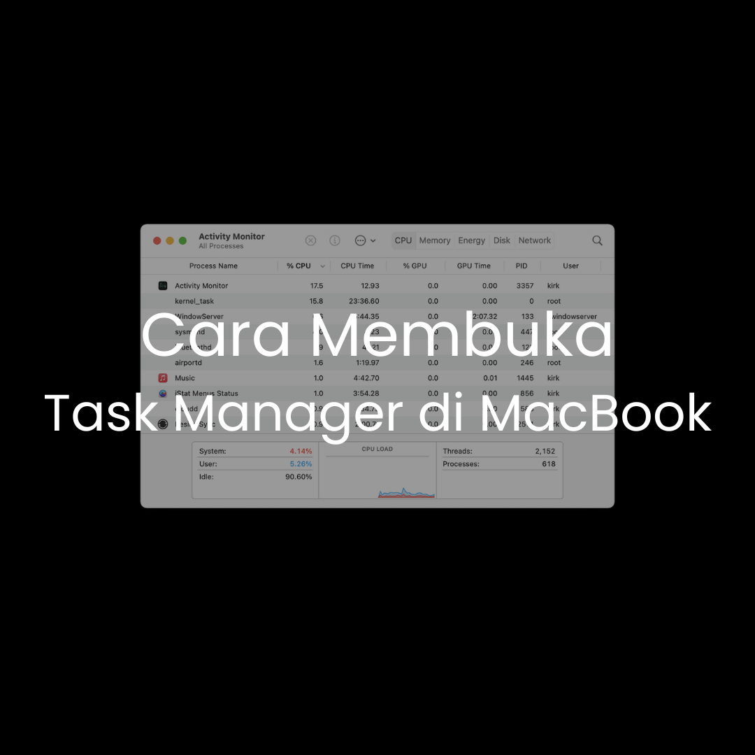 cara membuka task manager macbook