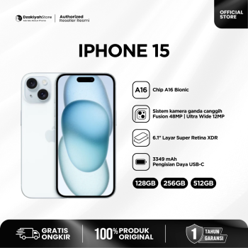 IPHONE 15 NEW RESMI INDONESIA [128GB, 256GB & 512GB]