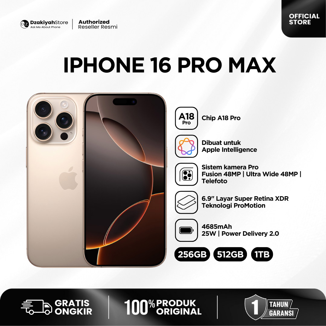 iPhone 16 Pro Max New Resmi Authorized Seller Indonesia
