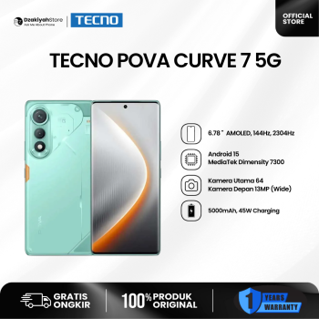 TECNO POVA 7 CURVE 5G 8/256GB BARU RESMI INDONESIA