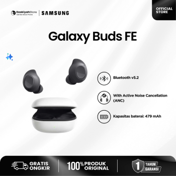Samsung Galaxy Buds FE Baru Bluetooth v5.2 dengan Active Noise Cancellation ANC Kapasitas Baterai 479 mAh Produk Original Garansi 1 Tahun