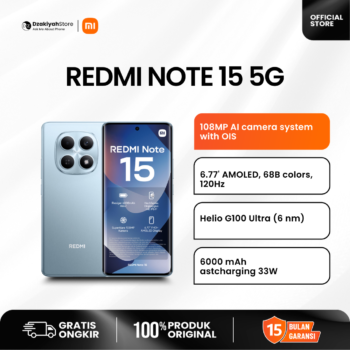 [Dzakiyah Store] Redmi Note 15 5G [8/256GB | 12/512GB] Brand New Resmi Indonesia - Garansi 1 Tahun