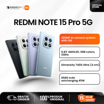 [Dzakiyah Store] Redmi Note 15 Pro 5G [8/256GB | 12/512GB] Brand New Resmi Indonesia - Garansi 1 Tahun