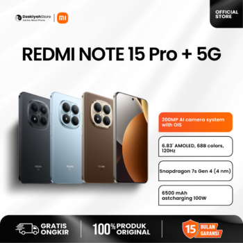 [Dzakiyah Store] Redmi Note 15 Pro+ 5G [8/256GB | 12/512GB] Brand New Resmi Indonesia - Garansi 1 Tahun